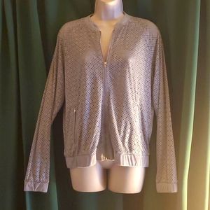 Suede feel gray lightweight jacket